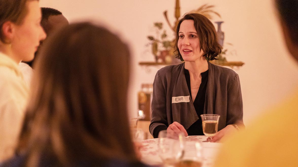 Eva Klebelsberg beim Speed-Dating der Frankfurt Spring School on Conservation Project Management, © Jeldrik Schröer / ZGF