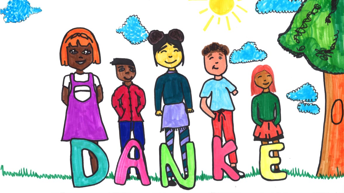Danke, © Dieses Bild hat Mudra Brenzel für uns gemalt Danke, © Dieses Bild hat Mudra Brenzel für uns gemalt