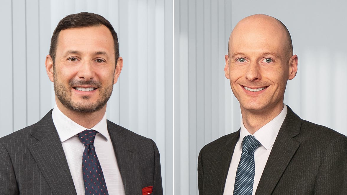Doppelbild Lorenzo Carcano und Ulf Plesmann, Metzler Asset Management
